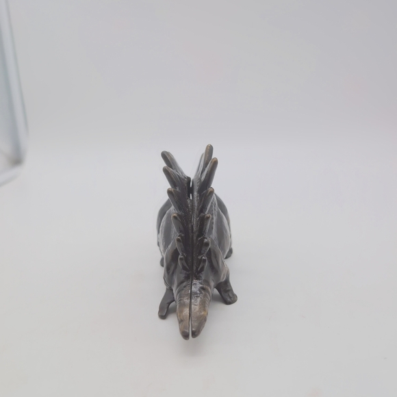 Rare 1979 Scott Nelles Bronze Stegosaurus Bank - Picture 4 of 8